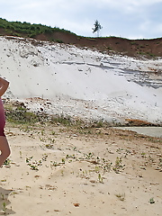 Red Shawl ad White Sand